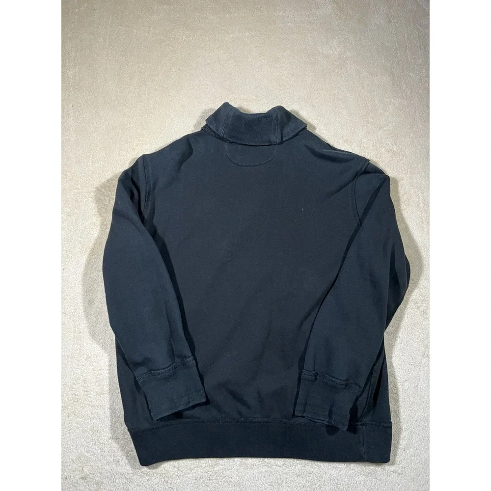Vintage Polo Ralph Lauren Shawl Collar Pullover Size XXL Black Cotton Preppy
